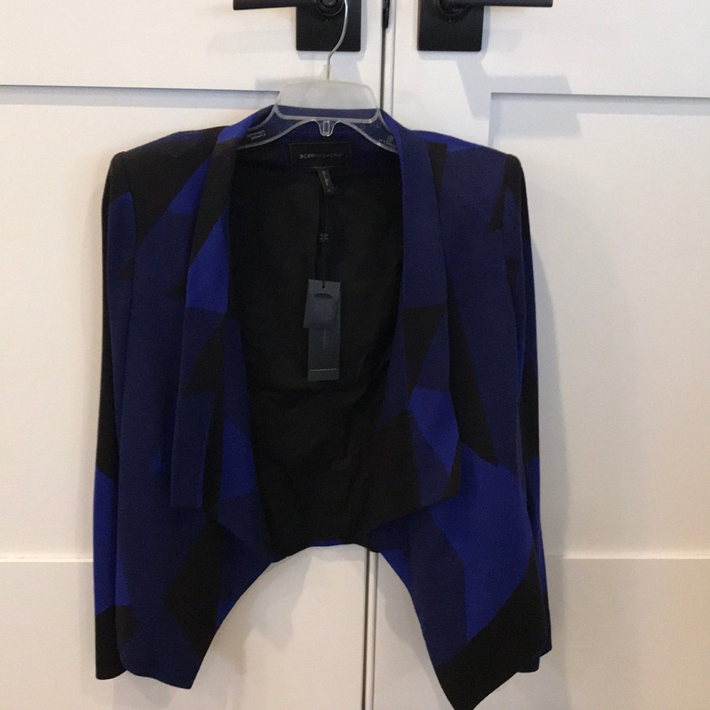 BRAND NEW BCBG “ABREE” blazer in cyan and black
